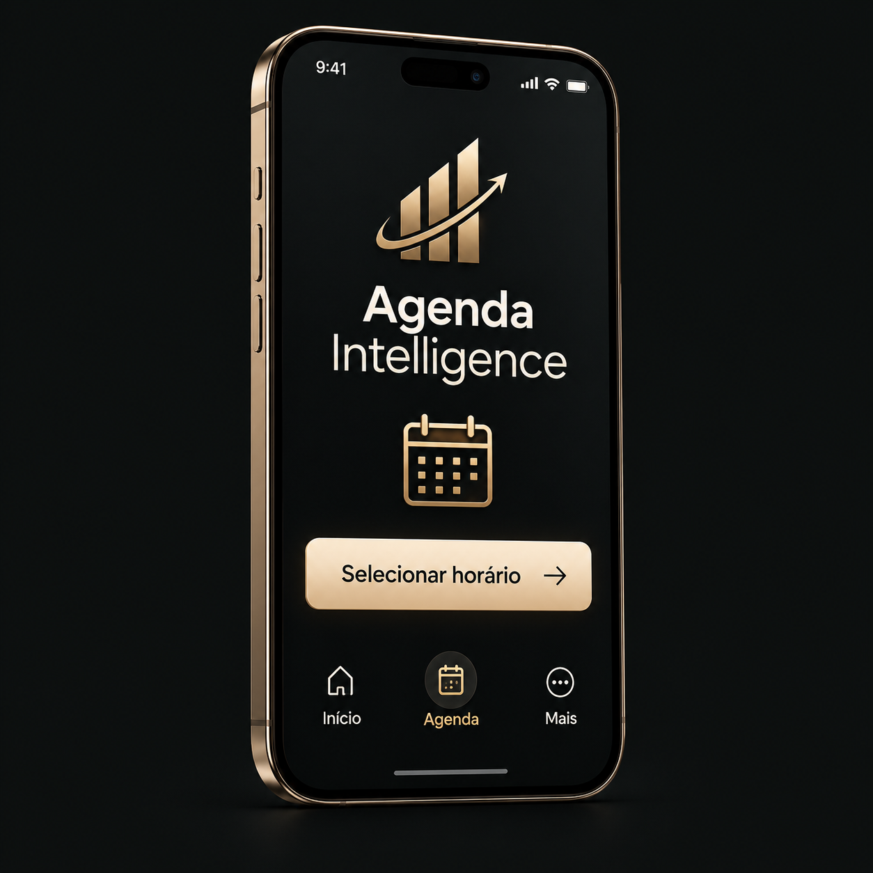 Prévia ilustrativa da Agenda Profissional em um celular